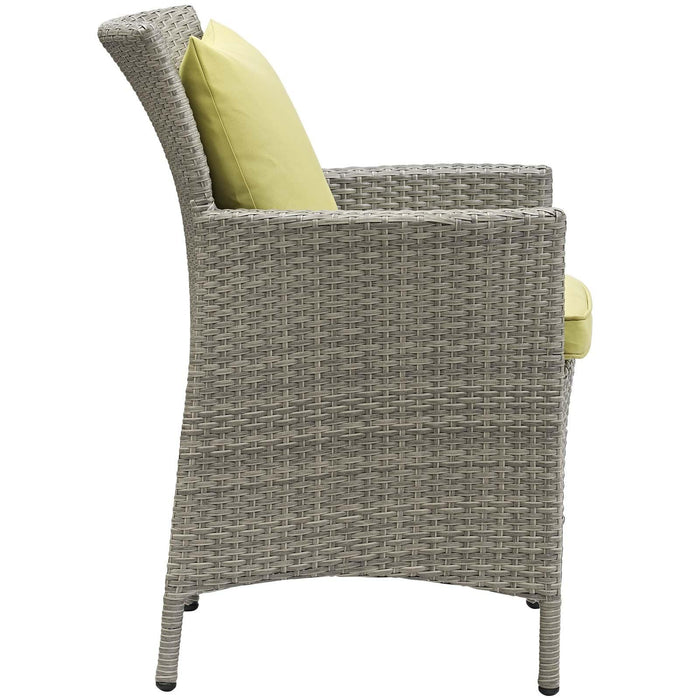 Conduit Outdoor Patio Wicker Rattan Dining Armchair