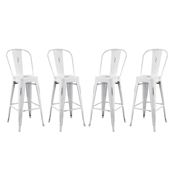 Promenade Bar Side Stool Metal Set of 4