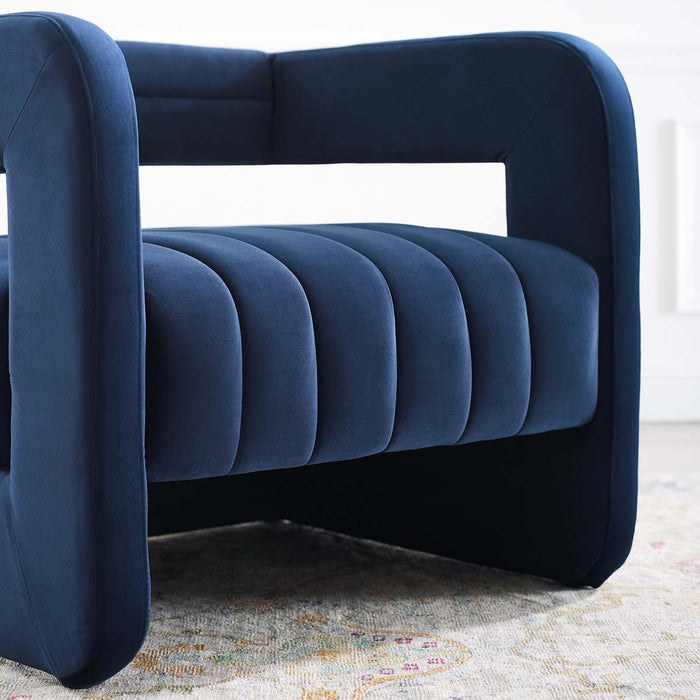 Range Tufted Performance Velvet Accent Armchair