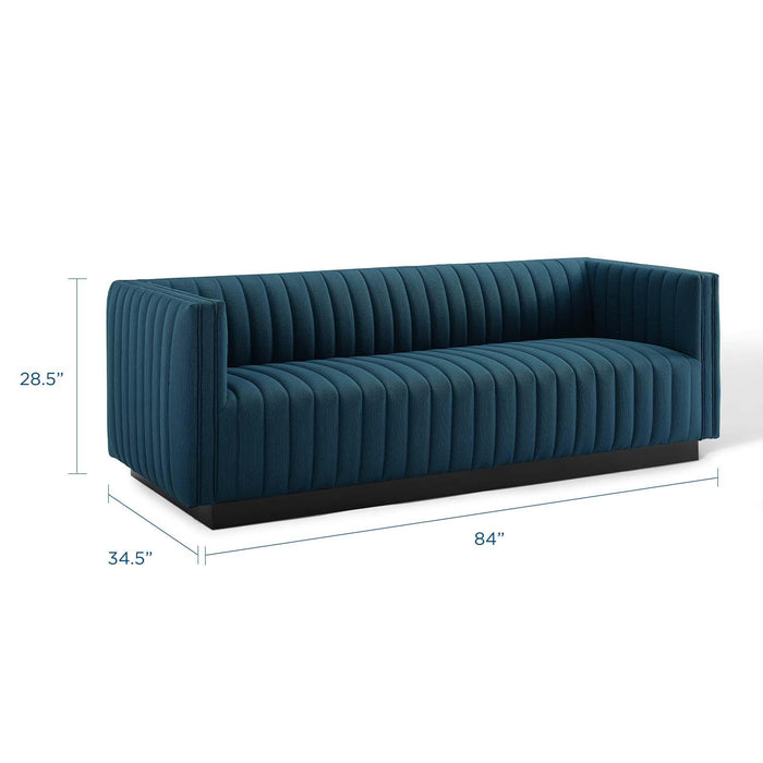 Conjure Tufted Upholstered Fabric Sofa