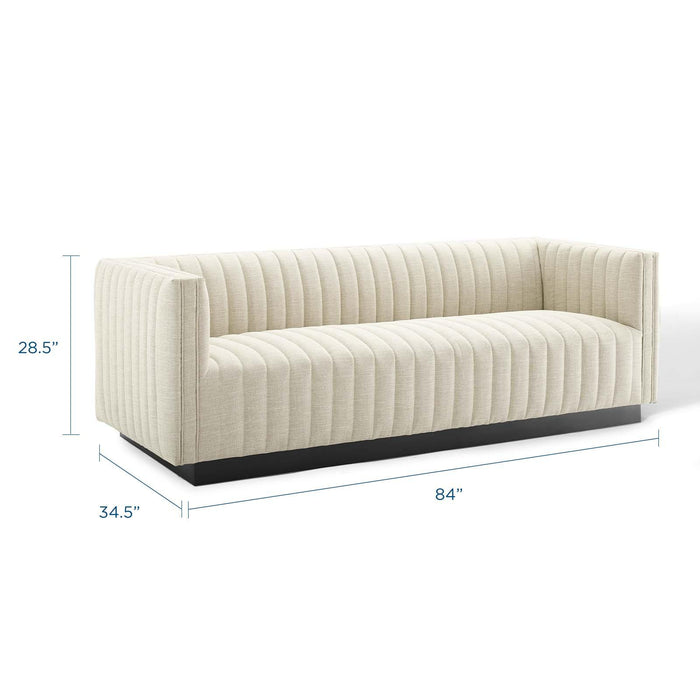 Conjure Tufted Upholstered Fabric Sofa