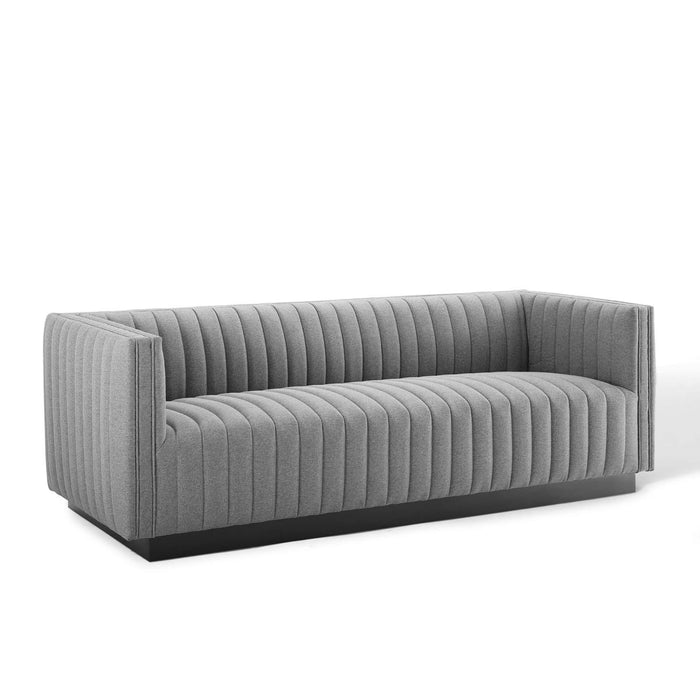 Conjure Tufted Upholstered Fabric Sofa