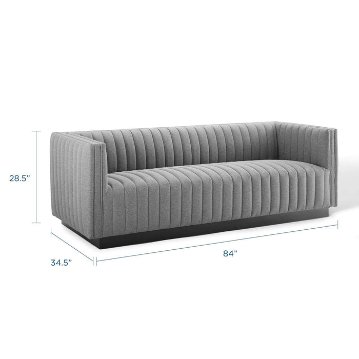 Conjure Tufted Upholstered Fabric Sofa