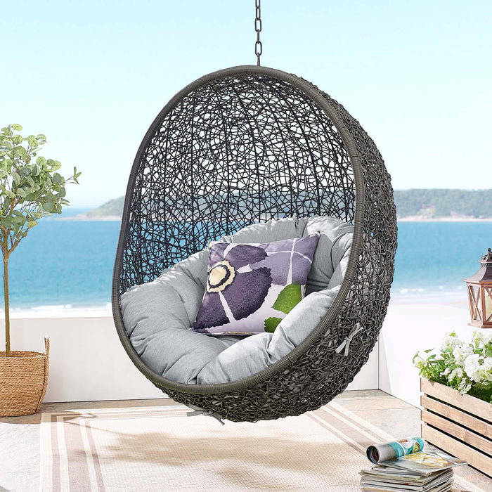 Hide Outdoor Patio Sunbrella� Swing Chair With Stand