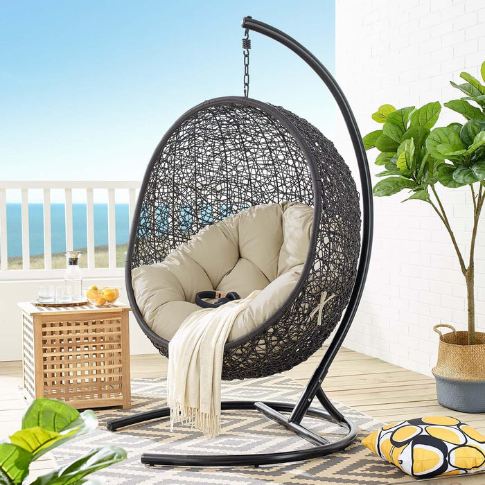 Encase Sunbrella� Swing Outdoor Patio Lounge Chair