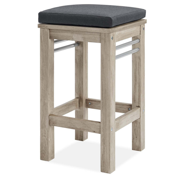 Wiscasset Outdoor Patio Acacia Wood Bar Stool