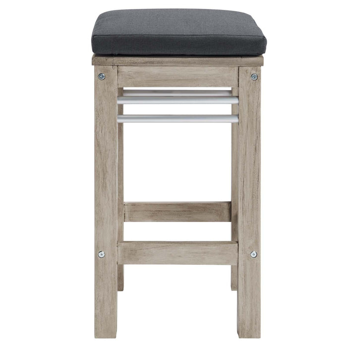 Wiscasset Outdoor Patio Acacia Wood Bar Stool