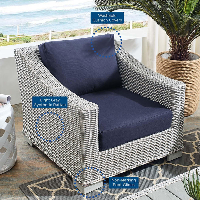 Conway Sunbrella� Outdoor Patio Wicker Rattan Armchair