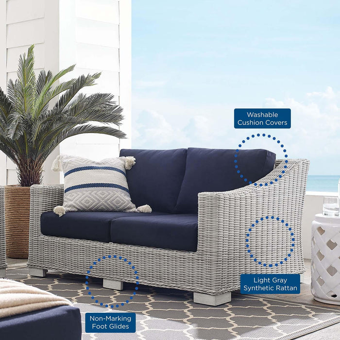 Conway Sunbrella� Outdoor Patio Wicker Rattan Loveseat