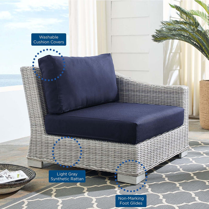 Conway Sunbrella� Outdoor Patio Wicker Rattan Right-Arm Chair