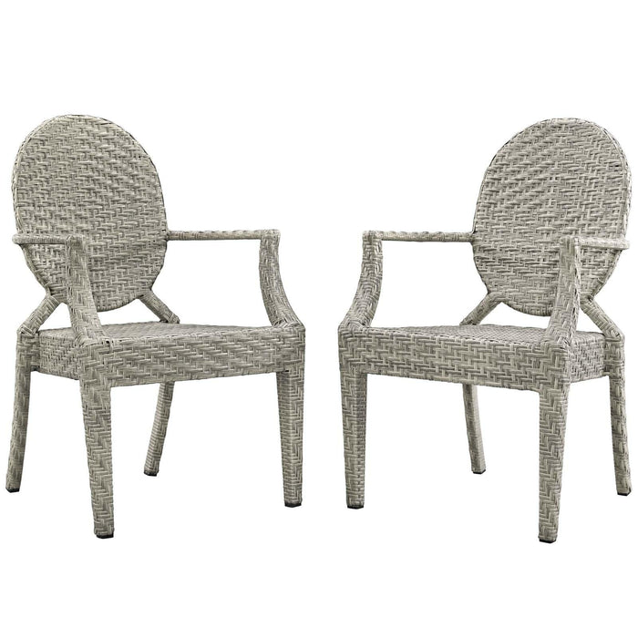 Casper Outdoor Patio Dining Armchair Set of 2