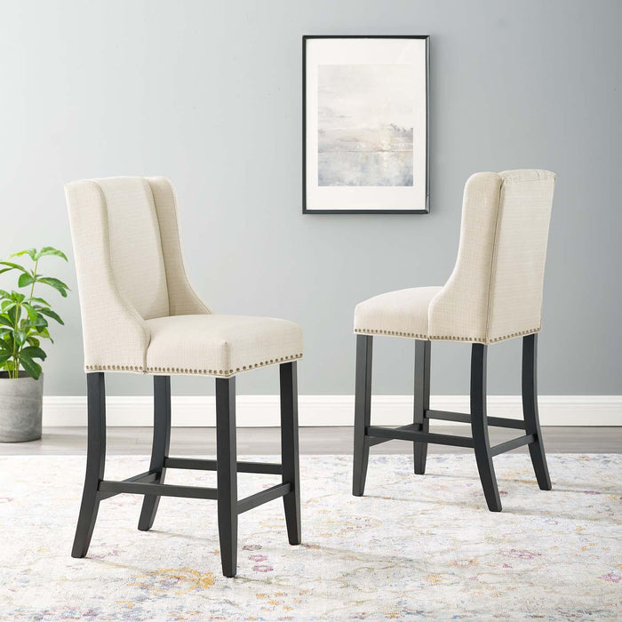 Baron Counter Stool Upholstered Fabric Set of 2