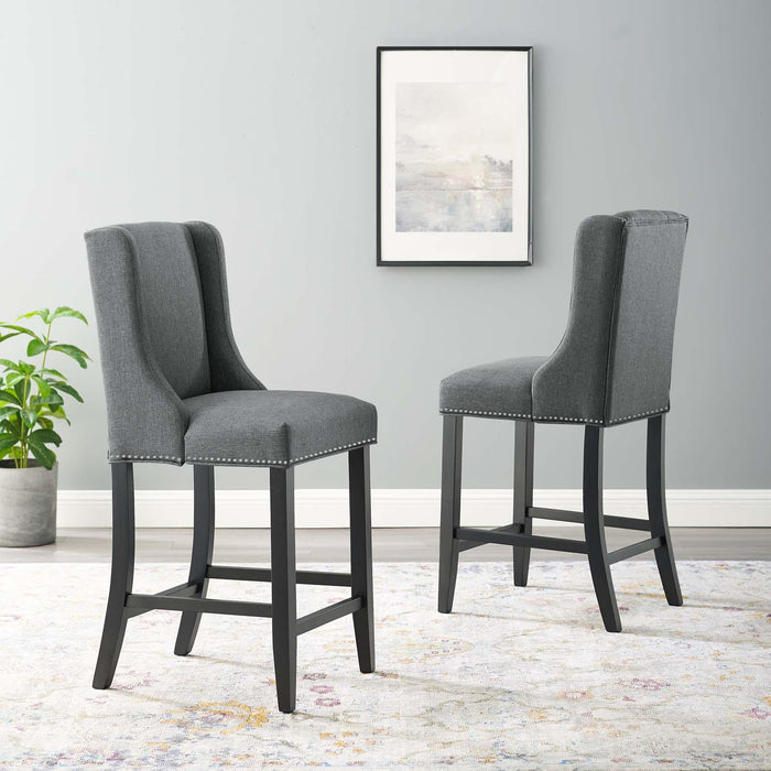 Baron Counter Stool Upholstered Fabric Set of 2