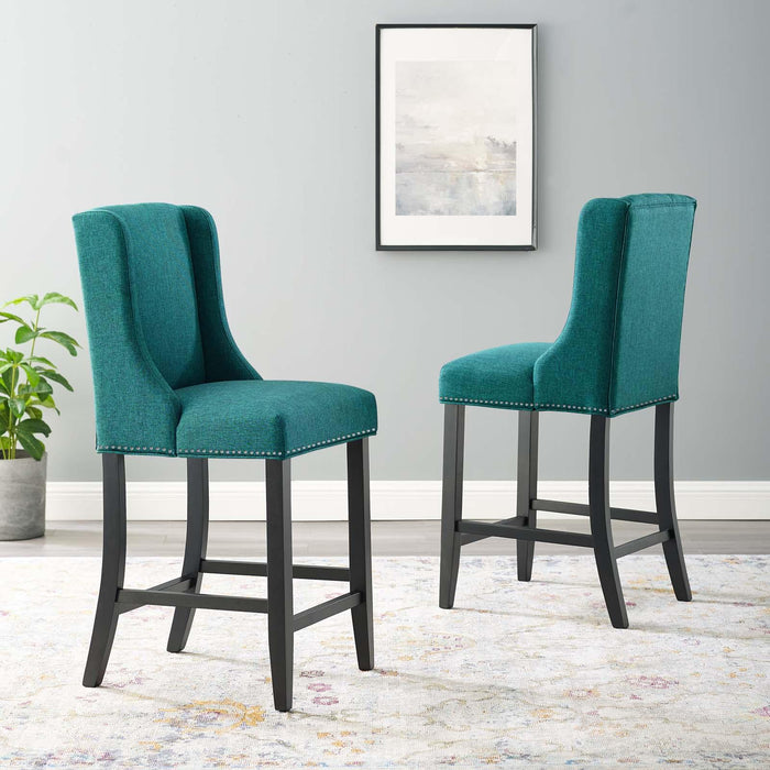 Baron Counter Stool Upholstered Fabric Set of 2