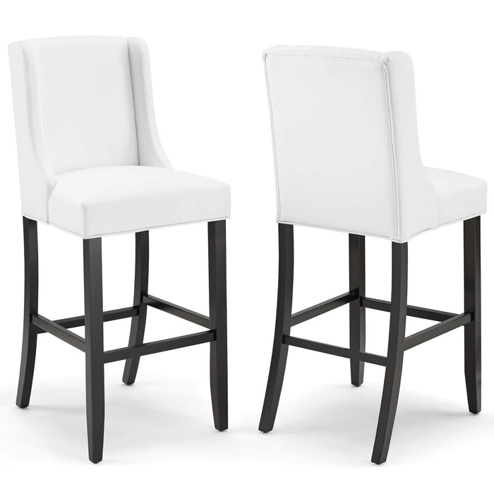 Baron Bar Stool Faux Leather Set of 2 image