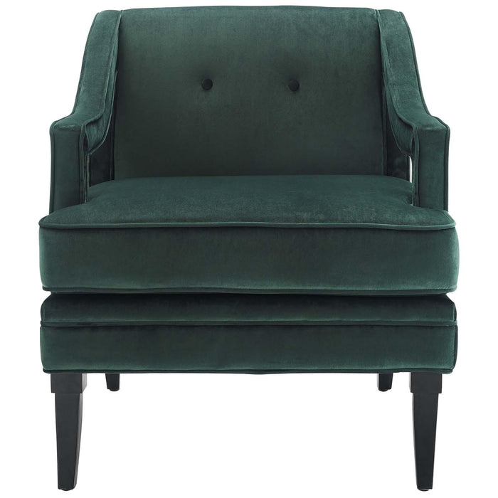 Concur Button Tufted Performance Velvet Armchair