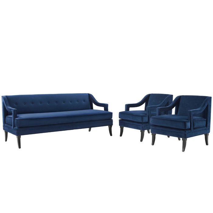 Concur Living Room Set Performance Velvet Set of 3