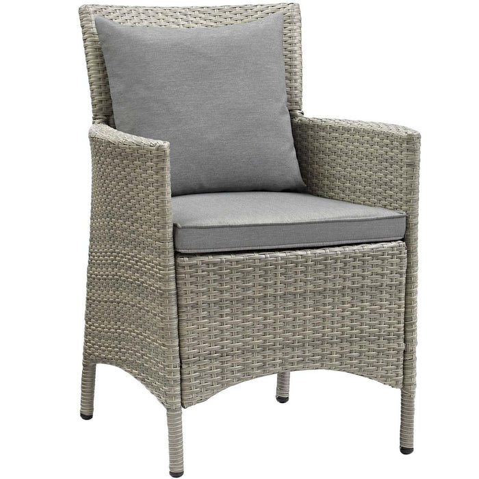 Conduit Outdoor Patio Wicker Rattan Dining Armchair Set of 2