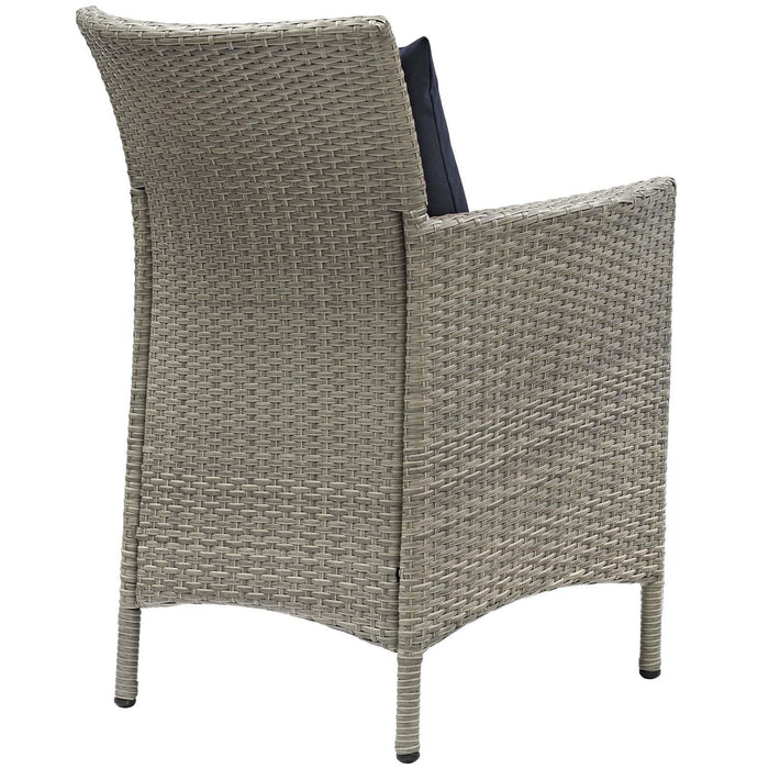 Conduit Outdoor Patio Wicker Rattan Dining Armchair Set of 4