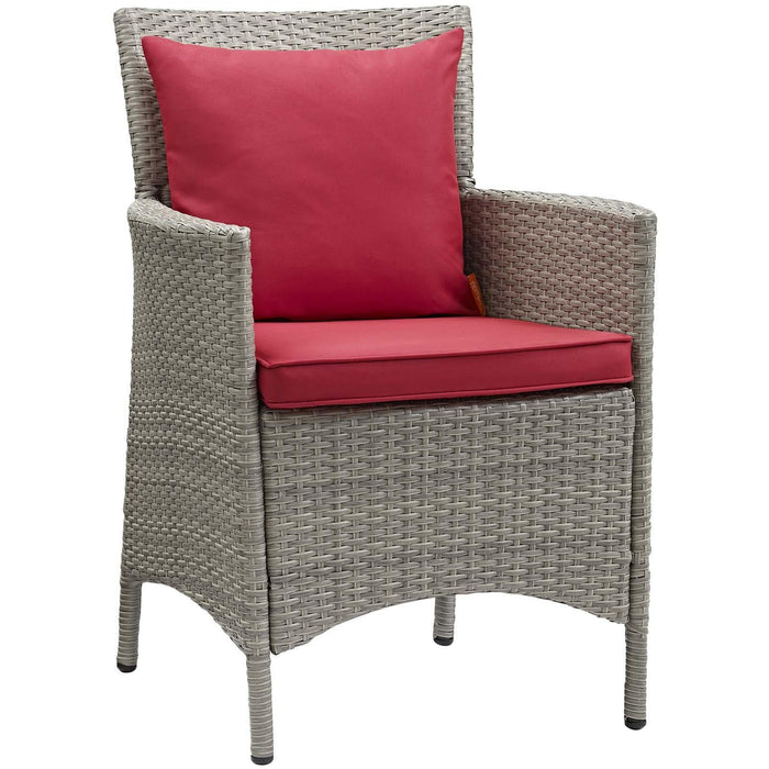 Conduit Outdoor Patio Wicker Rattan Dining Armchair Set of 4