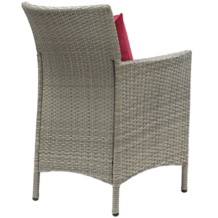 Conduit Outdoor Patio Wicker Rattan Dining Armchair Set of 2