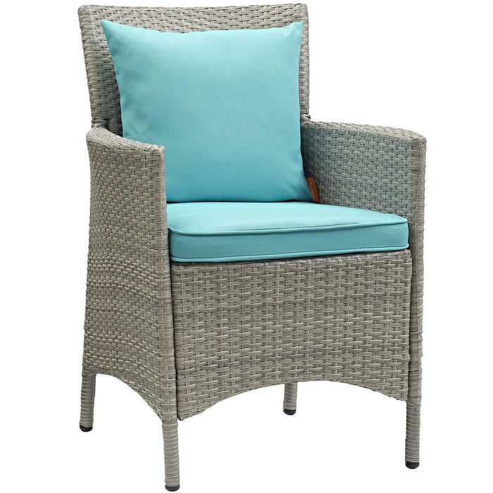 Conduit Outdoor Patio Wicker Rattan Dining Armchair Set of 2