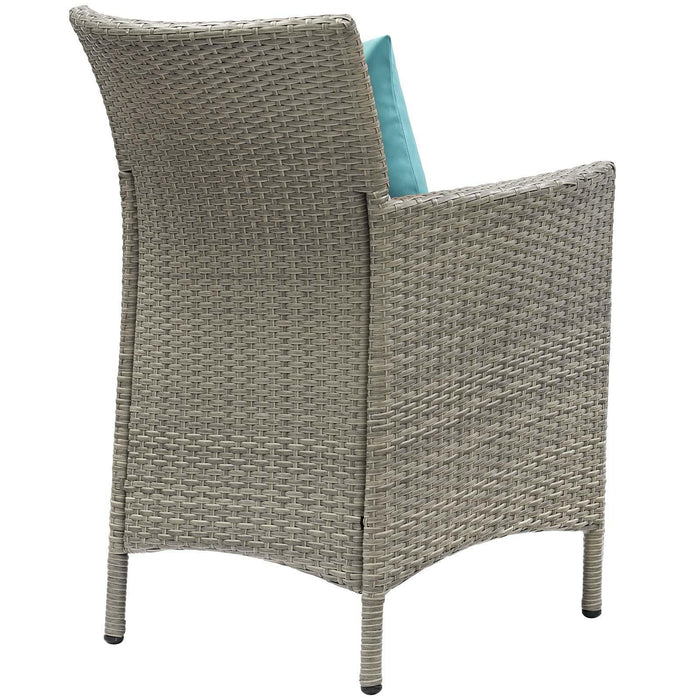 Conduit Outdoor Patio Wicker Rattan Dining Armchair Set of 4