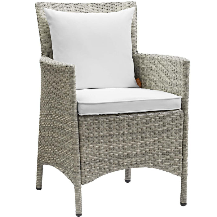 Conduit Outdoor Patio Wicker Rattan Dining Armchair Set of 4