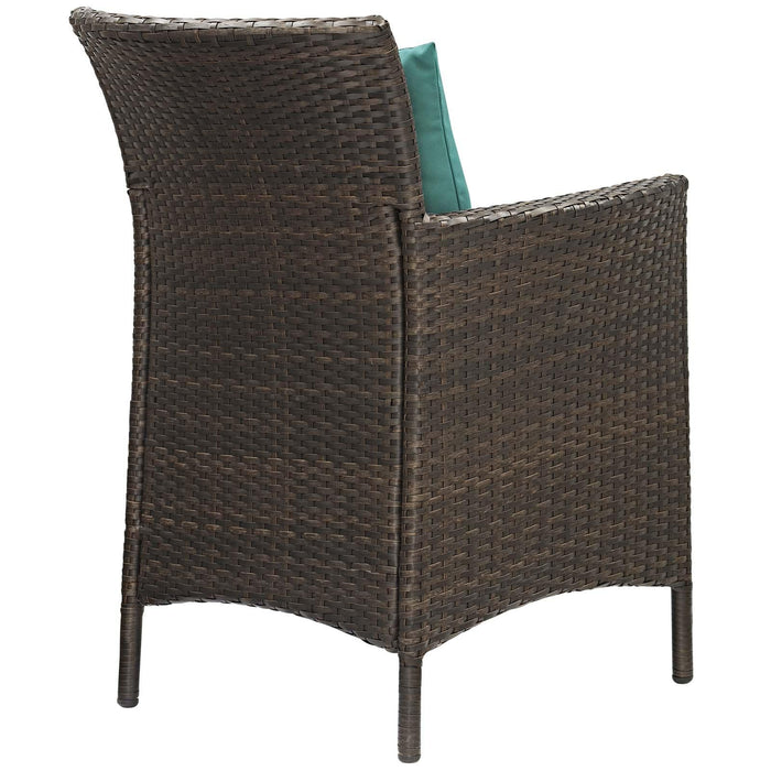 Conduit Outdoor Patio Wicker Rattan Dining Armchair Set of 2