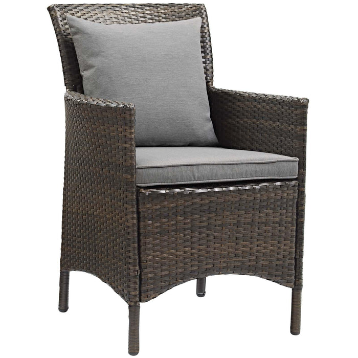 Conduit Outdoor Patio Wicker Rattan Dining Armchair Set of 4