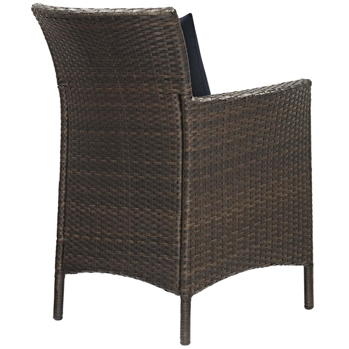 Conduit Outdoor Patio Wicker Rattan Dining Armchair Set of 4