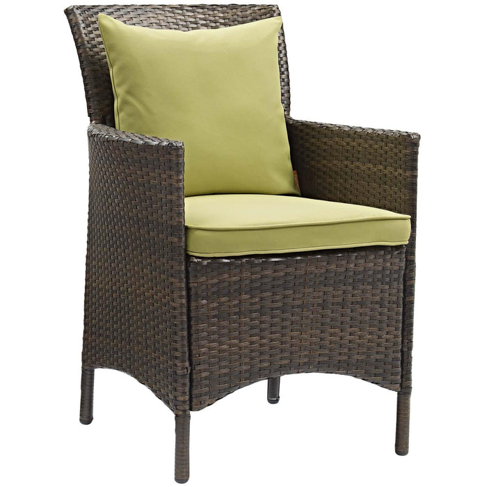 Conduit Outdoor Patio Wicker Rattan Dining Armchair Set of 4