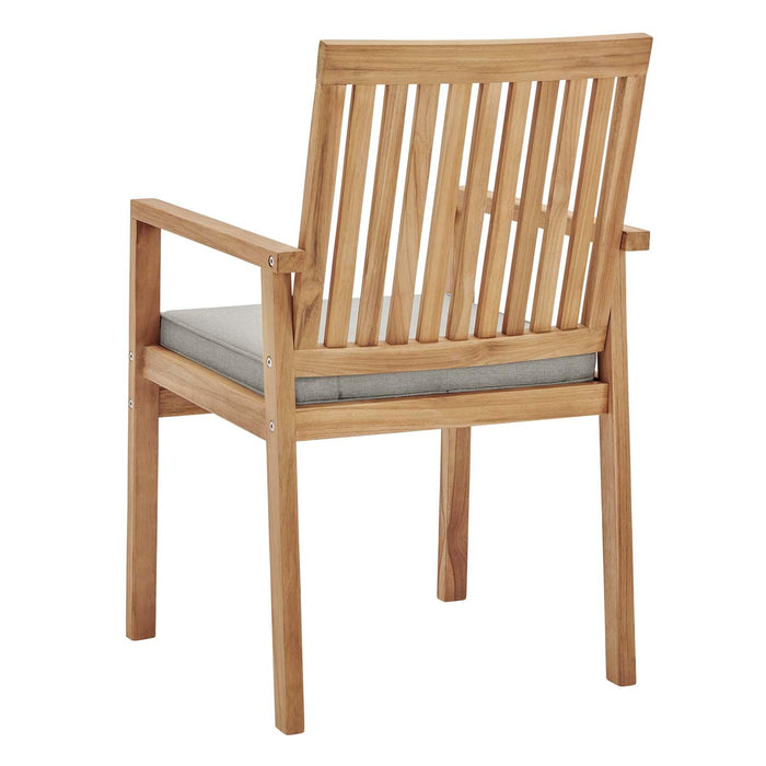 Farmstay Outdoor Patio Teak Dining Armchair Set of 2