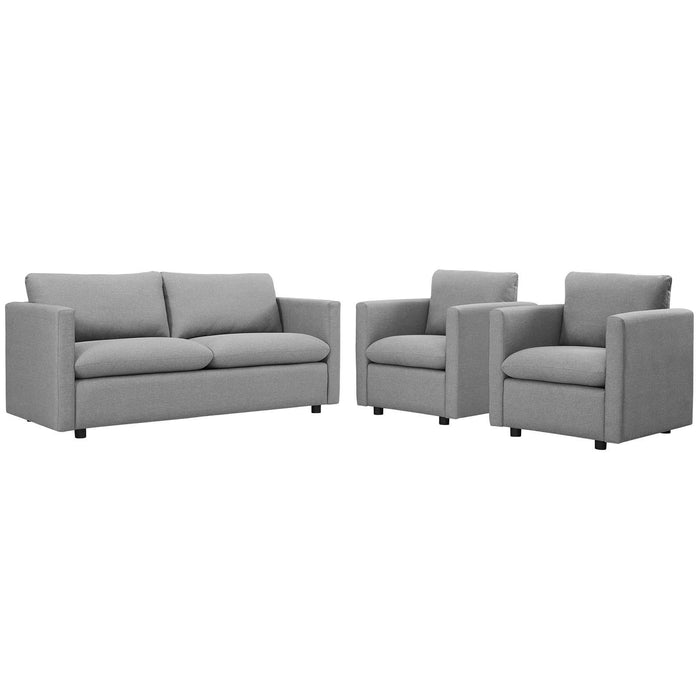 Activate 3 Piece Upholstered Fabric Set