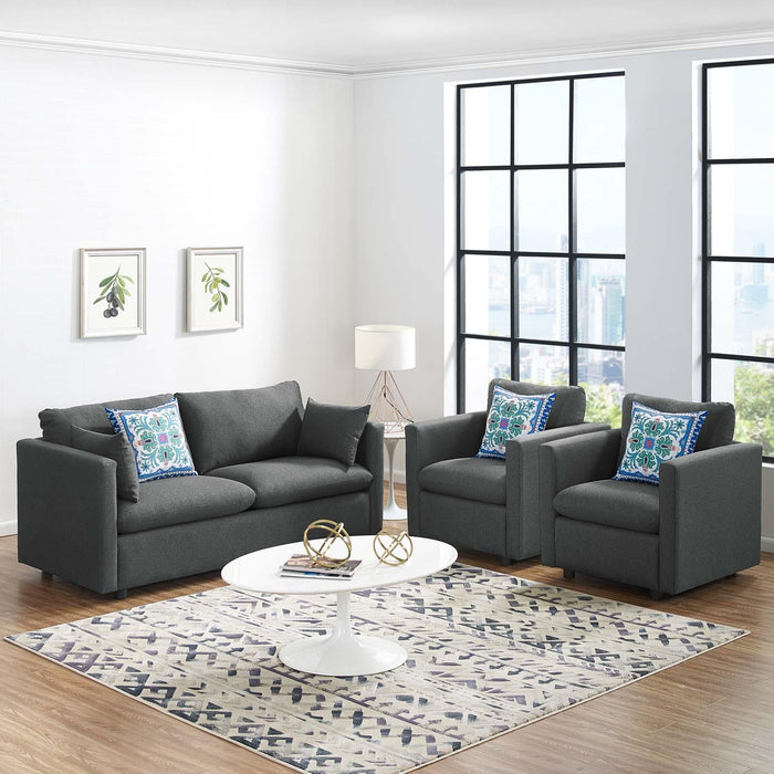 Activate 3 Piece Upholstered Fabric Set