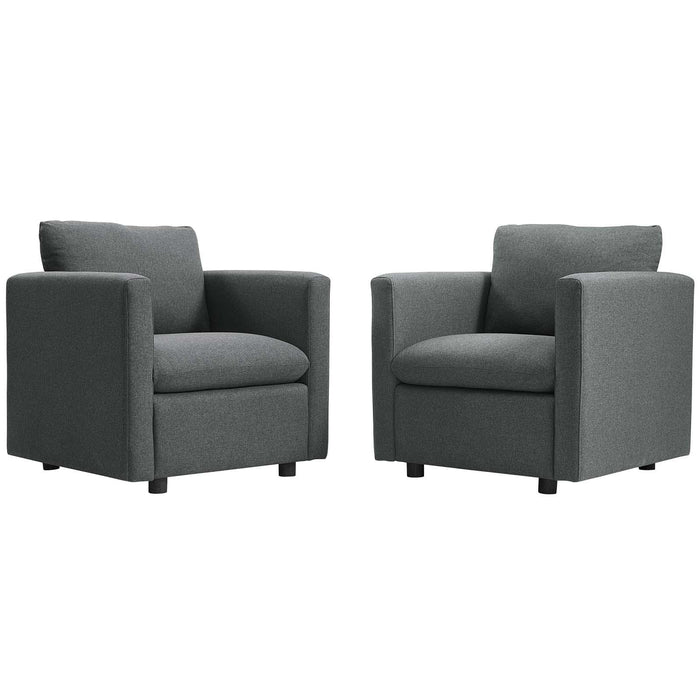 Activate Upholstered Fabric Armchair Set of 2