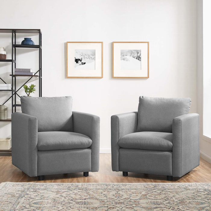 Activate Upholstered Fabric Armchair Set of 2