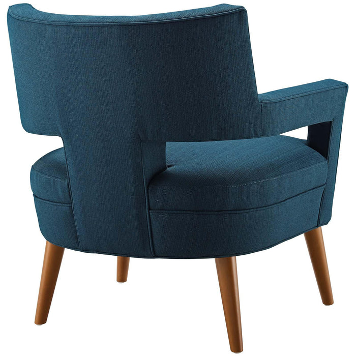 Sheer Upholstered Fabric Armchair