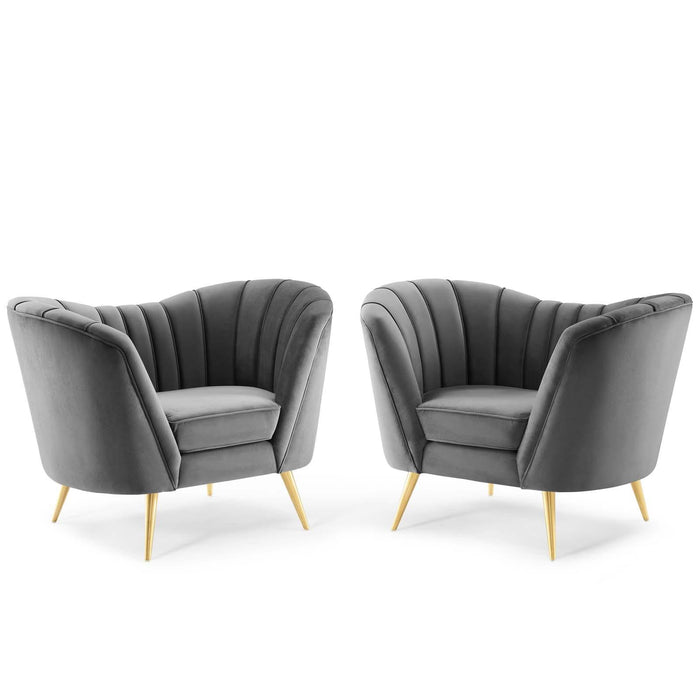 Opportunity Performance Velvet Armchair Set of 2 image