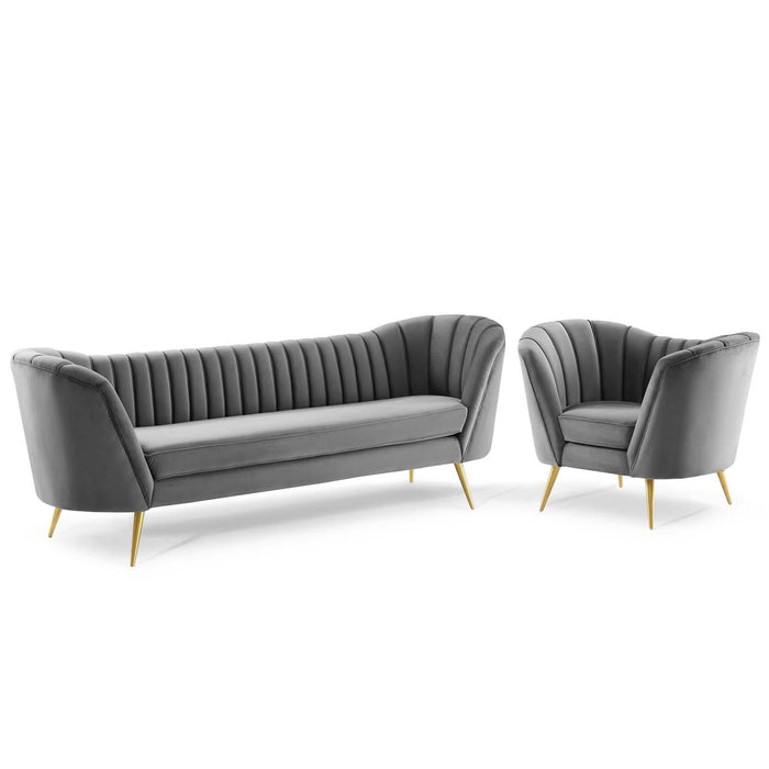 Opportunity Performance Velvet Sofa and Armchair Set image