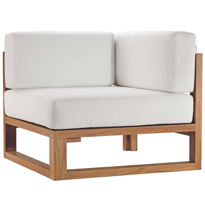 Upland Outdoor Patio Teak Wood Corner Chair image