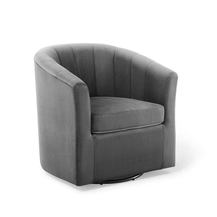 Prospect Performance Velvet Swivel Armchair image