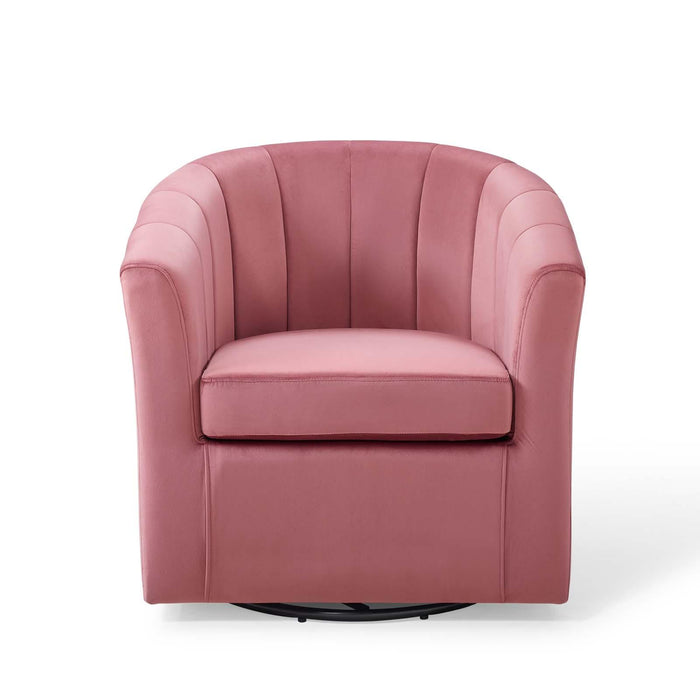 Prospect Performance Velvet Swivel Armchair