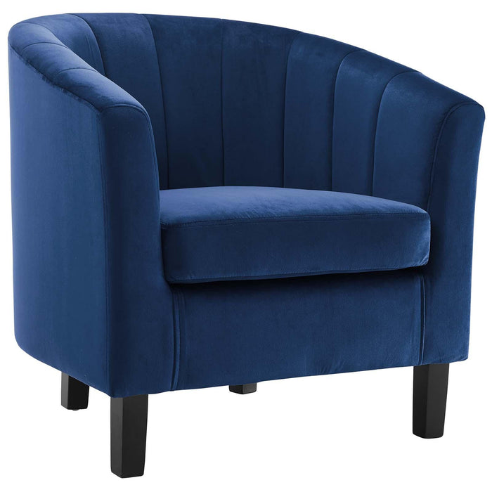 Prospect Channel Tufted Performance Velvet Loveseat and Armchair Set