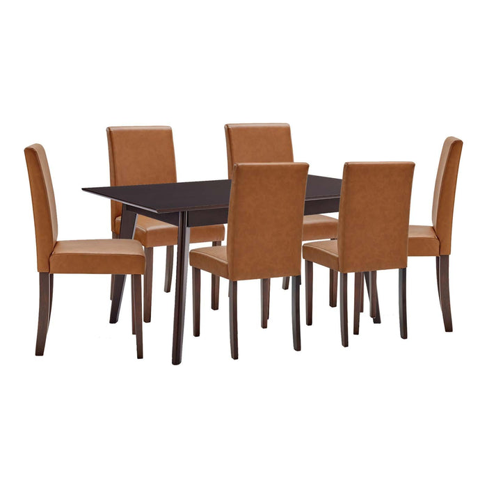 Prosper 7 Piece Faux Leather Dining Set