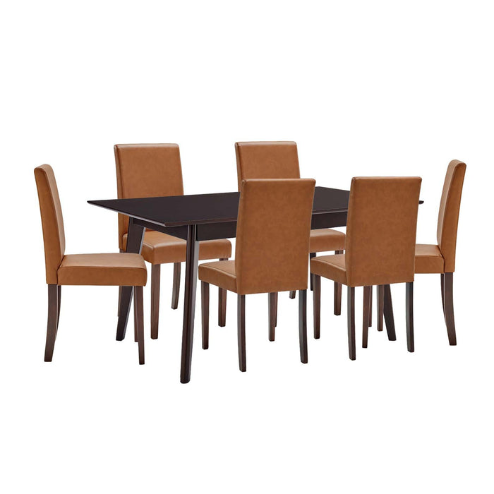 Prosper 7 Piece Faux Leather Dining Set