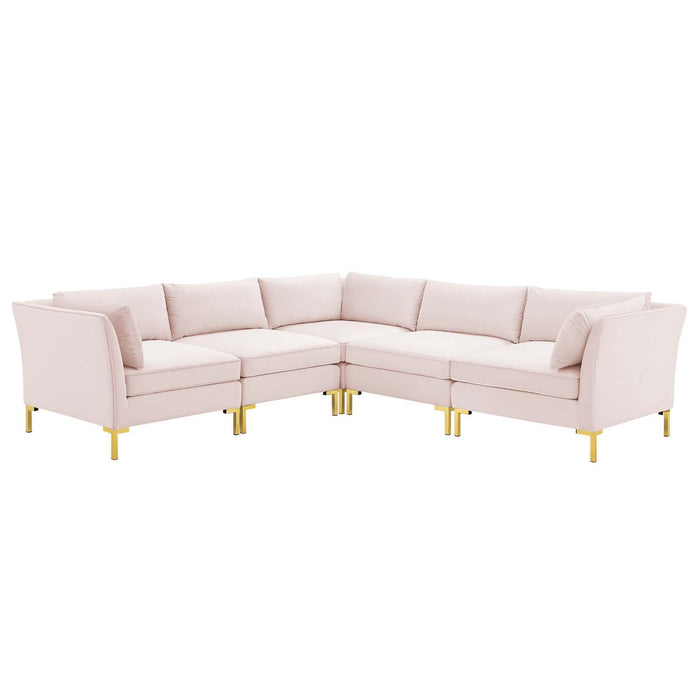 Ardent 5-Piece Performance Velvet Sectional Sofa