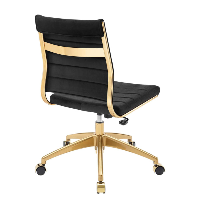 Jive Armless Mid Back Performance Velvet Office Chair