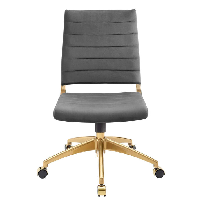 Jive Armless Mid Back Performance Velvet Office Chair