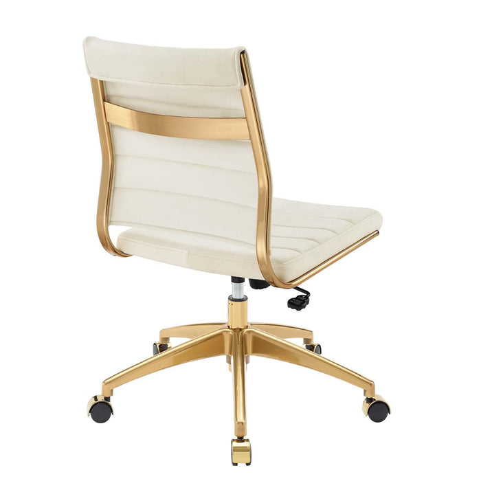 Jive Armless Mid Back Performance Velvet Office Chair